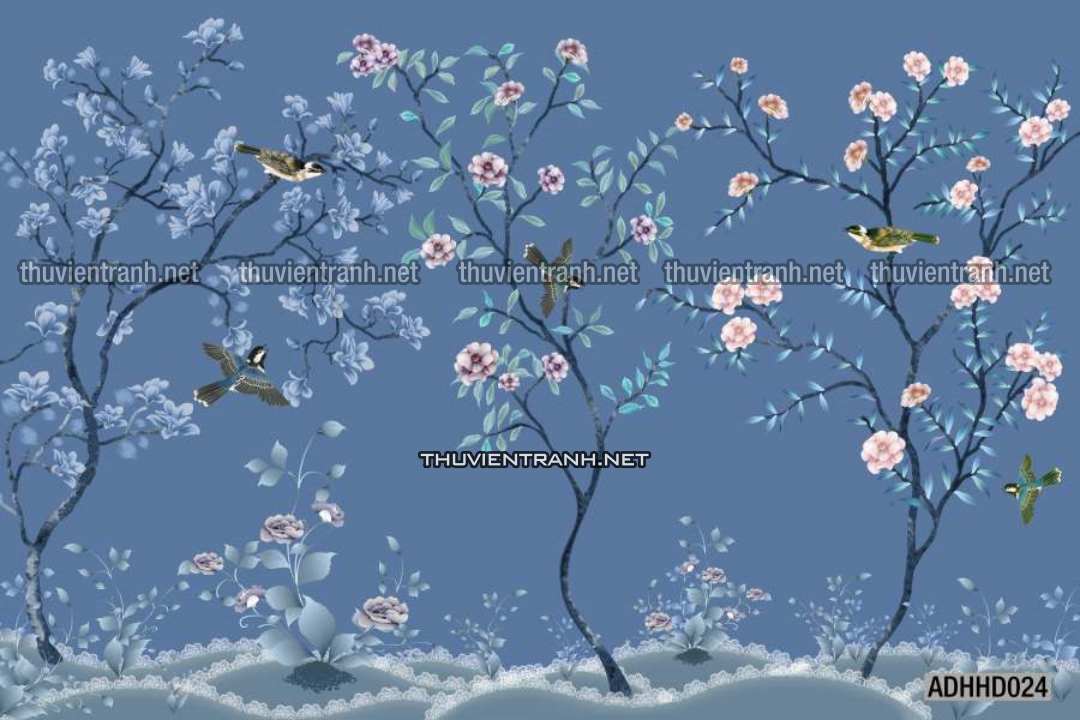 Hoa Đào, Hoa Mộc Lan, phong cách trang trí Chinoiserier, Tranh vẽ hoa Trung Quốc - Kết quả tìm kiếm tranh tường