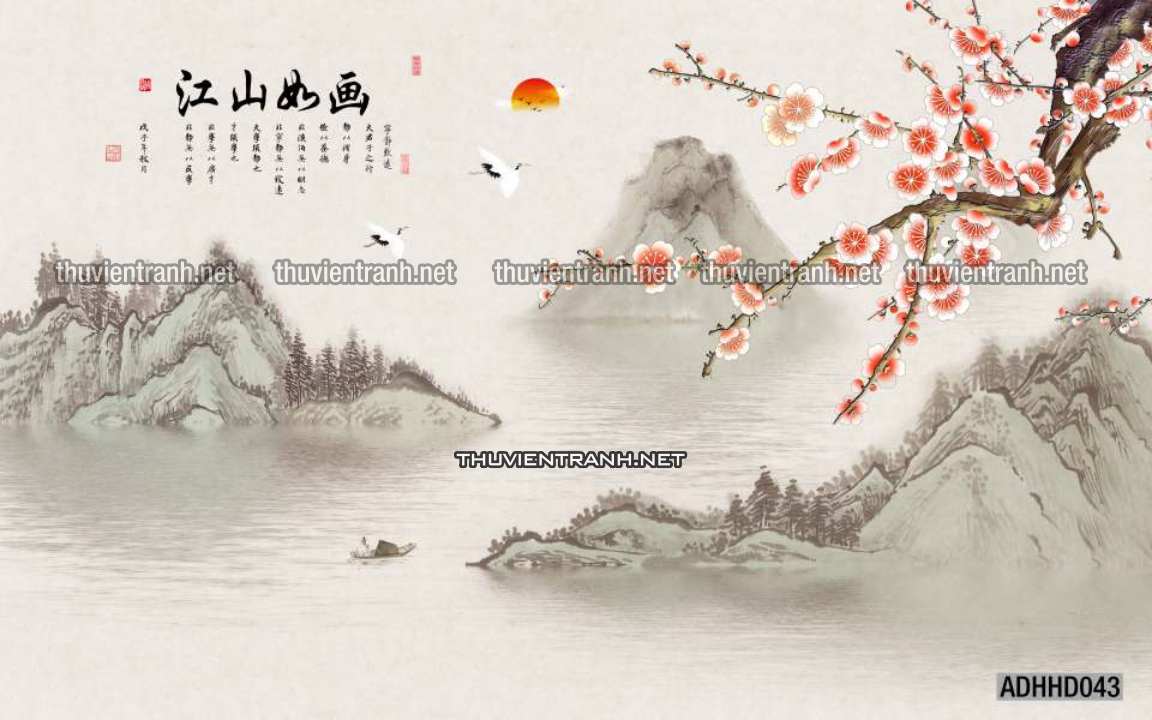 Hoa Đào, Hoa Mộc Lan, phong cách trang trí Chinoiserier, Tranh vẽ hoa Trung Quốc - Kết quả tìm kiếm tranh tường