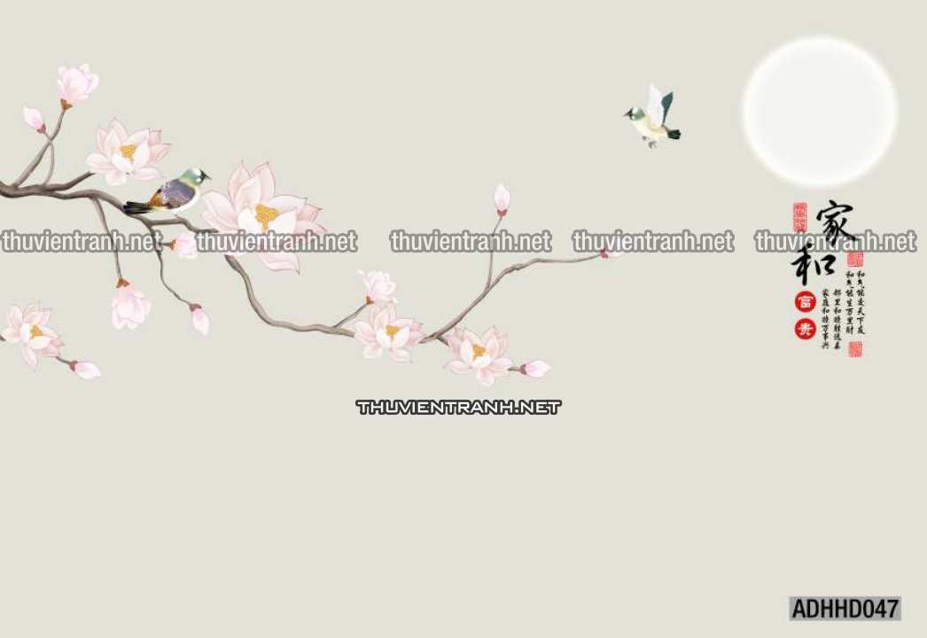 Hoa Đào, Hoa Mộc Lan, phong cách trang trí Chinoiserier, Tranh vẽ hoa Trung Quốc - Kết quả tìm kiếm tranh tường