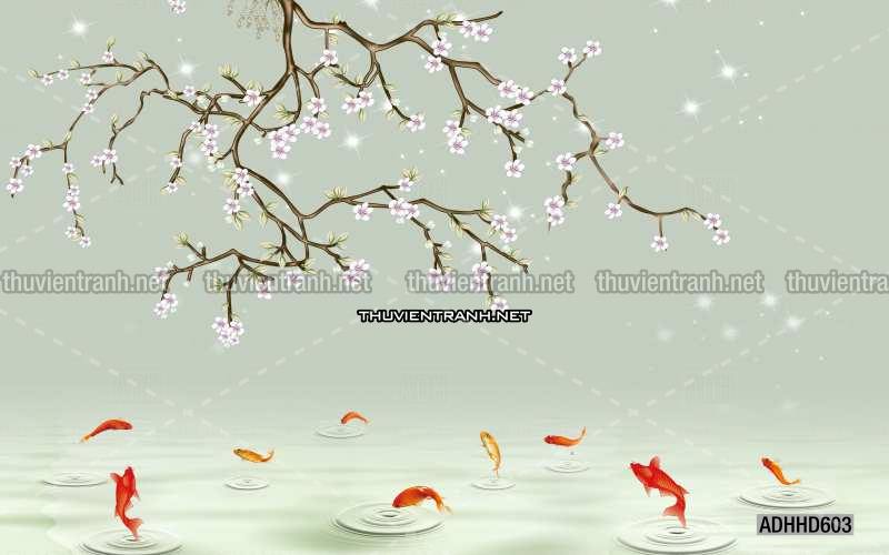 Hoa Đào, Hoa Mộc Lan, phong cách trang trí Chinoiserier, Tranh vẽ hoa Trung Quốc - Kết quả tìm kiếm tranh tường