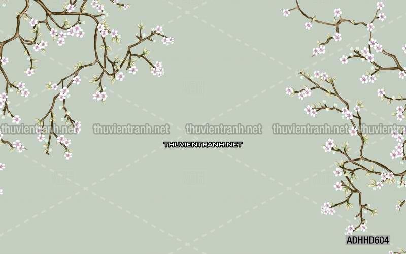 Hoa Đào, Hoa Mộc Lan, phong cách trang trí Chinoiserier, Tranh vẽ hoa Trung Quốc - Kết quả tìm kiếm tranh tường
