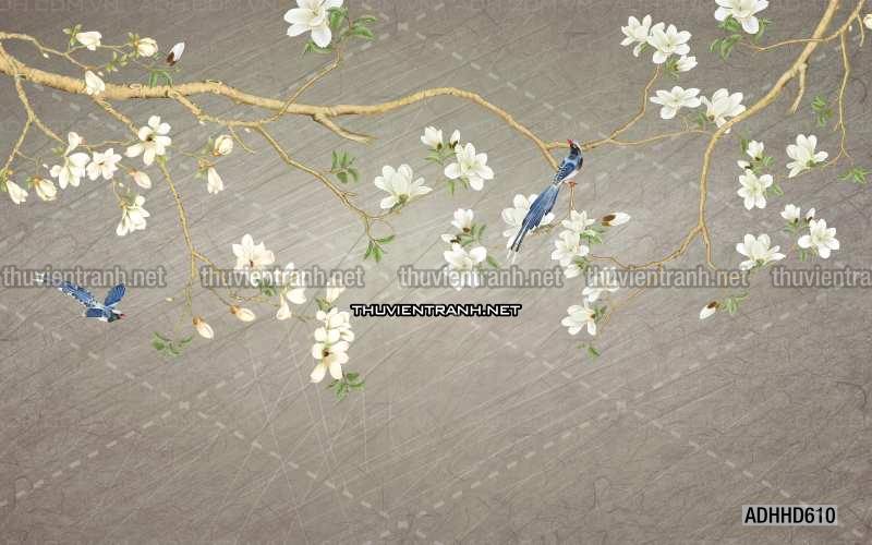 Hoa Đào, Hoa Mộc Lan, phong cách trang trí Chinoiserier, Tranh vẽ hoa Trung Quốc - Kết quả tìm kiếm tranh tường