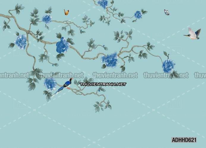 Hoa Đào, Hoa Mộc Lan, phong cách trang trí Chinoiserier, Tranh vẽ hoa Trung Quốc - Kết quả tìm kiếm tranh tường