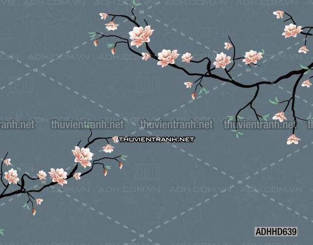 Hoa Đào, Hoa Mộc Lan, phong cách trang trí Chinoiserier, Tranh vẽ hoa Trung Quốc - Kết quả tìm kiếm tranh tường