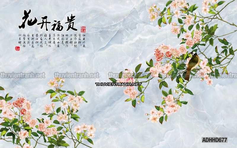 Hoa Đào, Hoa Mộc Lan, phong cách trang trí Chinoiserier, Tranh vẽ hoa Trung Quốc - Kết quả tìm kiếm tranh tường