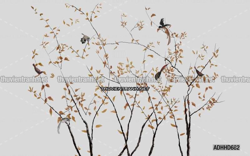 Hoa Đào, Hoa Mộc Lan, phong cách trang trí Chinoiserier, Tranh vẽ hoa Trung Quốc - Kết quả tìm kiếm tranh tường