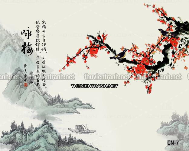 Tranh trang trí, tranh vẽ phong Cách Thủy mặc - Tranh tường chất lượng cao