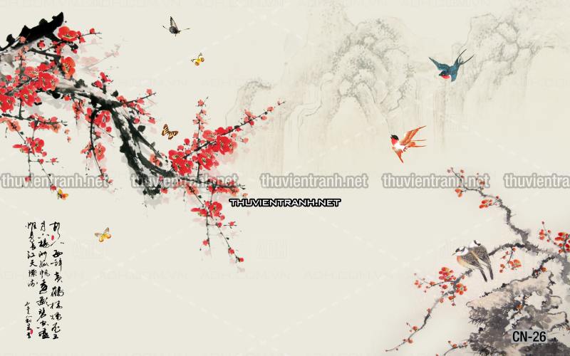 Tranh trang trí, tranh vẽ phong Cách Thủy mặc - Tranh tường chất lượng cao