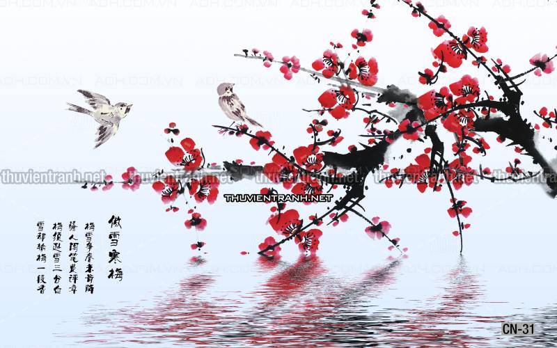 Tranh trang trí, tranh vẽ phong Cách Thủy mặc - Tranh tường chất lượng cao