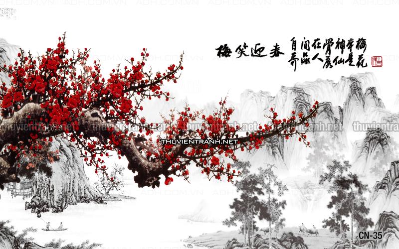 Tranh trang trí, tranh vẽ phong Cách Thủy mặc - Tranh tường chất lượng cao