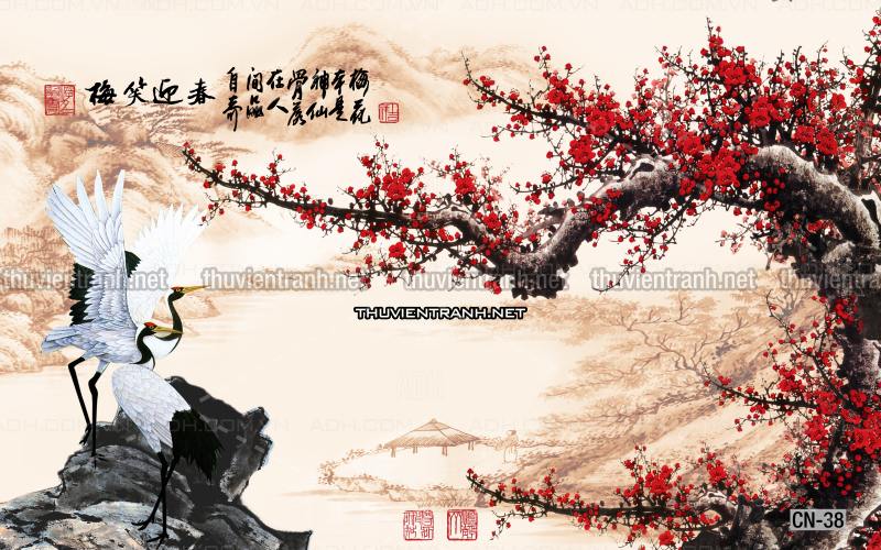 Tranh trang trí, tranh vẽ phong Cách Thủy mặc - Tranh tường chất lượng cao