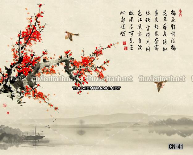 : Tranh trang trí, tranh vẽ phong Cách Thủy mặc - Tranh tường chất lượng cao