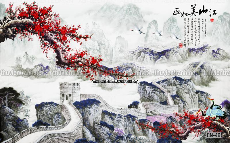 : Tranh trang trí, tranh vẽ phong Cách Thủy mặc - Tranh tường chất lượng cao