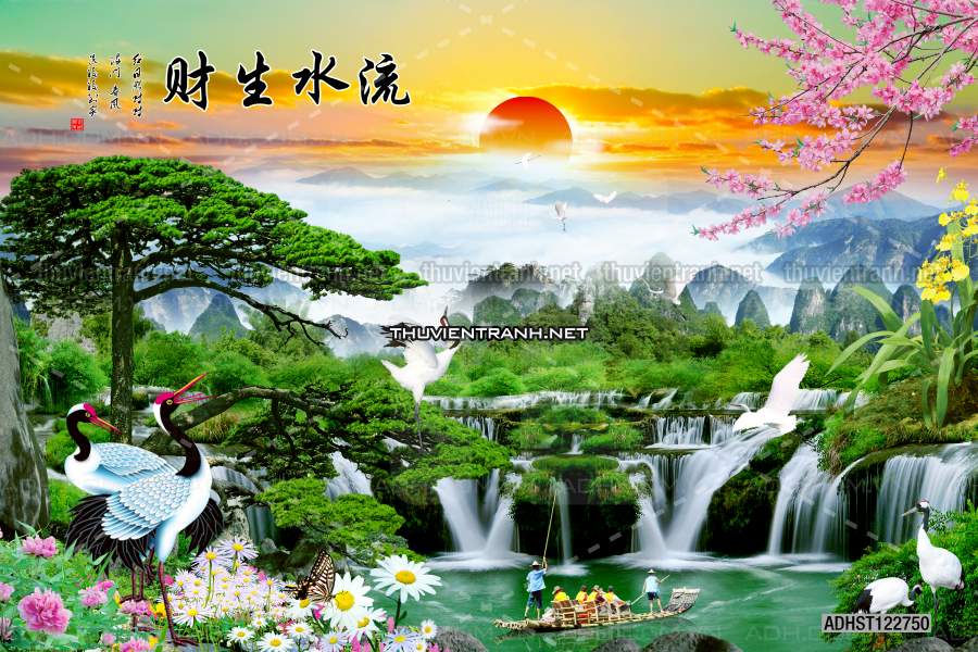 TRANH SƠN THỦY HỮU TÌNH, TRANH PHONG CẢNH SÔNG NÚI, TRUNG QUỐC - Tranh tường chất lượng cao