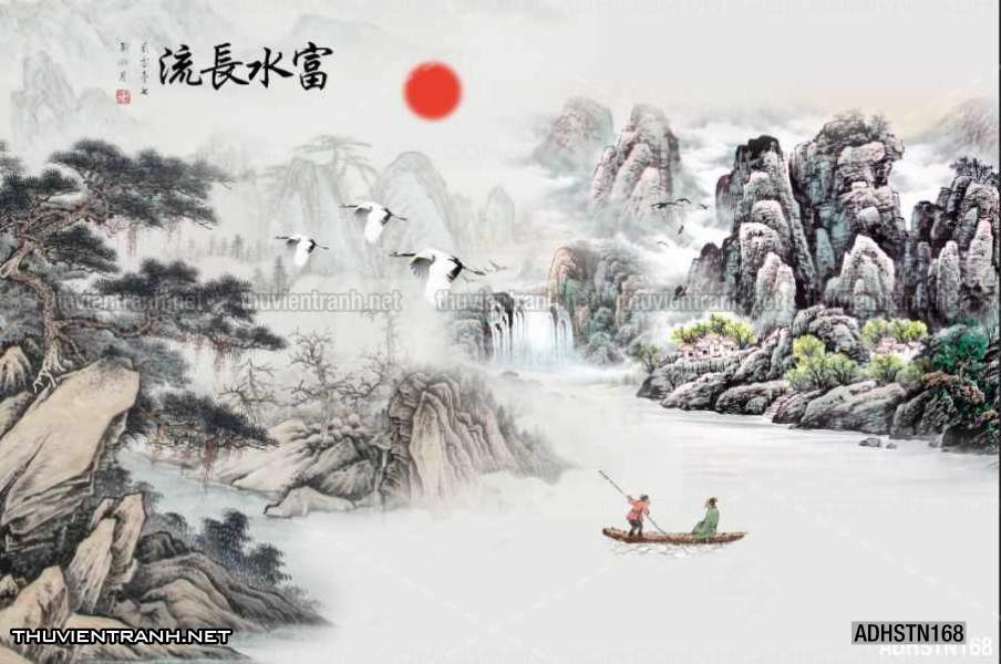 TRANH SƠN THỦY HỮU TÌNH, TRANH PHONG CẢNH SÔNG NÚI, TRUNG QUỐC - Tranh tường chất lượng cao
