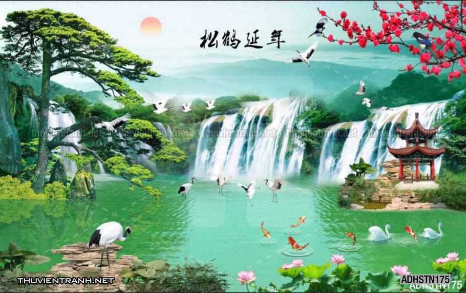 TRANH SƠN THỦY HỮU TÌNH, TRANH PHONG CẢNH SÔNG NÚI, TRUNG QUỐC - Tranh tường chất lượng cao