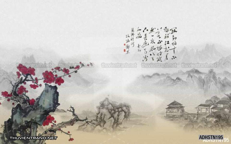 TRANH SƠN THỦY HỮU TÌNH, TRANH PHONG CẢNH SÔNG NÚI, TRUNG QUỐC - Tranh tường chất lượng cao
