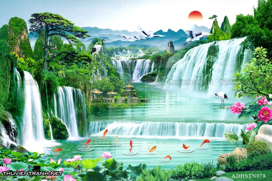 TRANH SƠN THỦY HỮU TÌNH, TRANH PHONG CẢNH SÔNG NÚI, TRUNG QUỐC - Tranh tường chất lượng cao