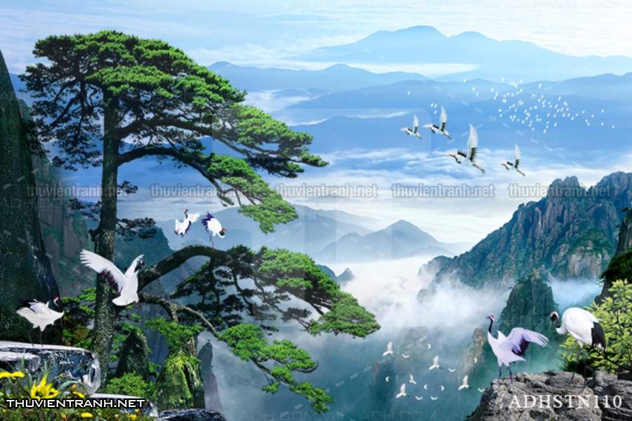 TRANH SƠN THỦY HỮU TÌNH, TRANH PHONG CẢNH SÔNG NÚI, TRUNG QUỐC - Tranh tường chất lượng cao
