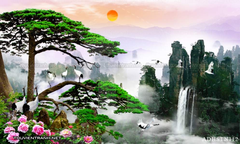 TRANH SƠN THỦY HỮU TÌNH, TRANH PHONG CẢNH SÔNG NÚI, TRUNG QUỐC - Tranh tường chất lượng cao