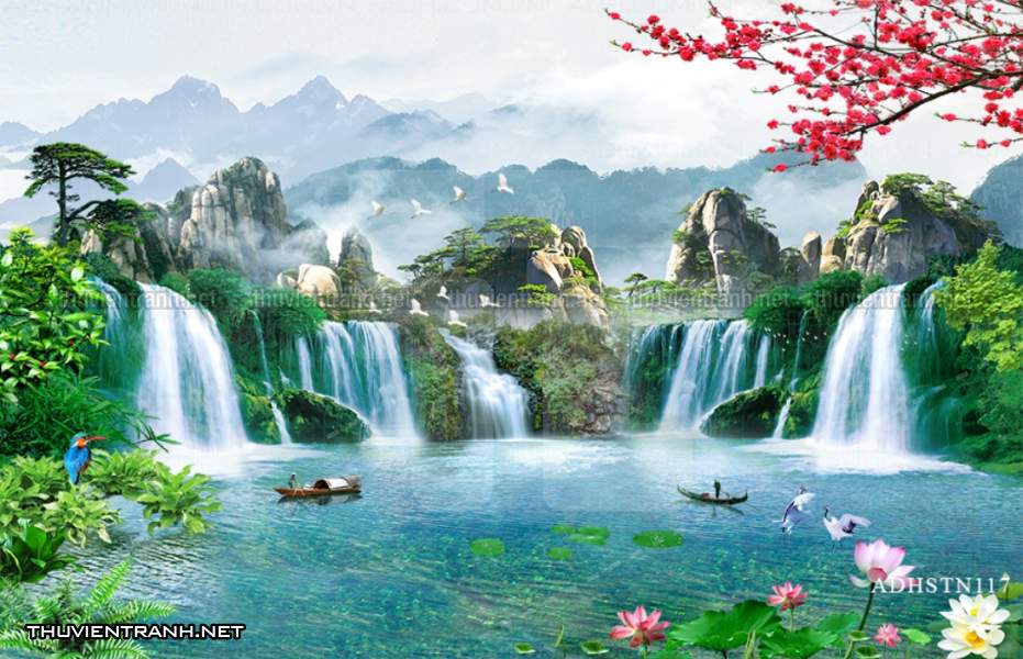 TRANH SƠN THỦY HỮU TÌNH, TRANH PHONG CẢNH SÔNG NÚI, TRUNG QUỐC - Tranh tường chất lượng cao