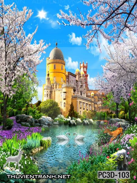 Tranh Phong cảnh 3D, Tranh phong cảnh hữu tình, phong cảnh đẹp - Tranh tường chất lượng cao