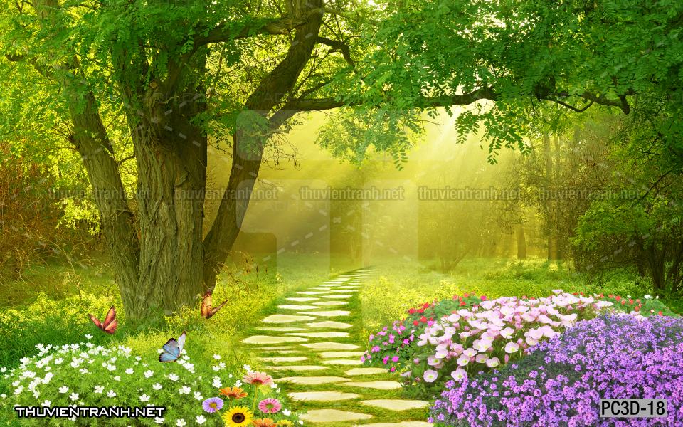 Tranh Phong cảnh 3D, Tranh phong cảnh hữu tình, phong cảnh đẹp - Tranh tường chất lượng cao