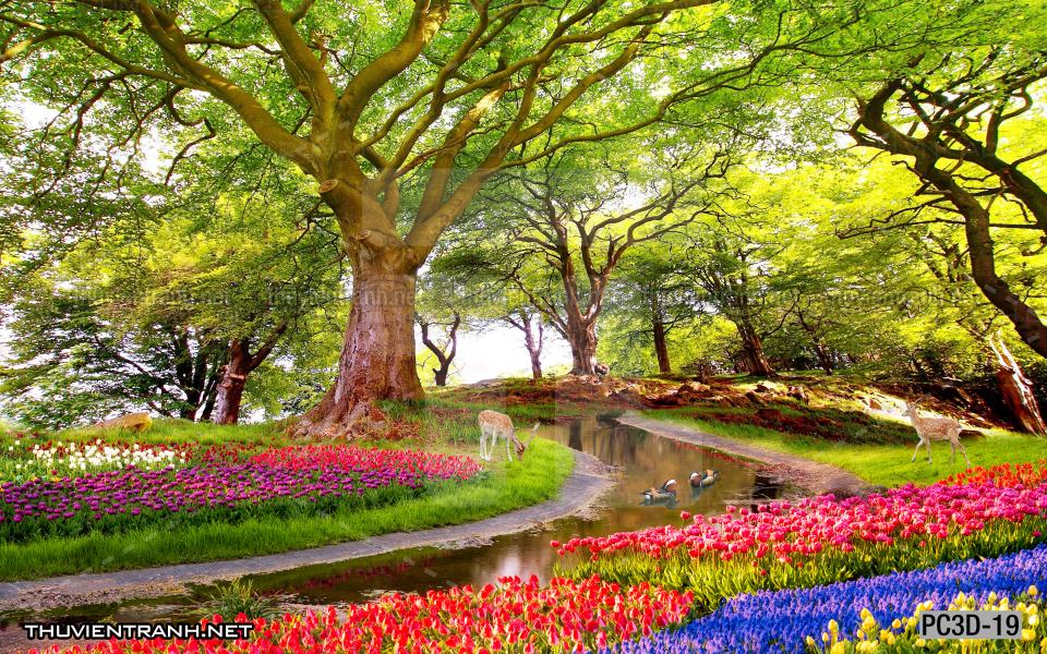 Tranh Phong cảnh 3D, Tranh phong cảnh hữu tình, phong cảnh đẹp - Tranh tường chất lượng cao