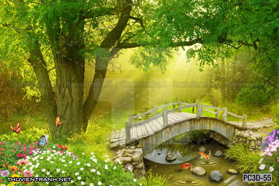 Tranh Phong cảnh 3D, Tranh phong cảnh hữu tình, phong cảnh đẹp - Tranh tường chất lượng cao