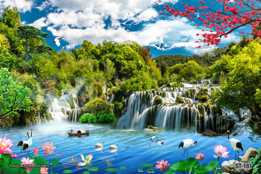 Tranh thác nước, phong cảnh thác nước, thiên nhiên đẹp - Tranh tường chất lượng cao