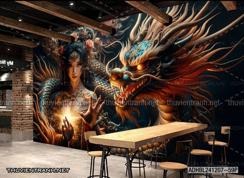 Tranh fantasy kỳ ảo trang trí quán bi-a, club billiard - Tranh tường chất lượng cao