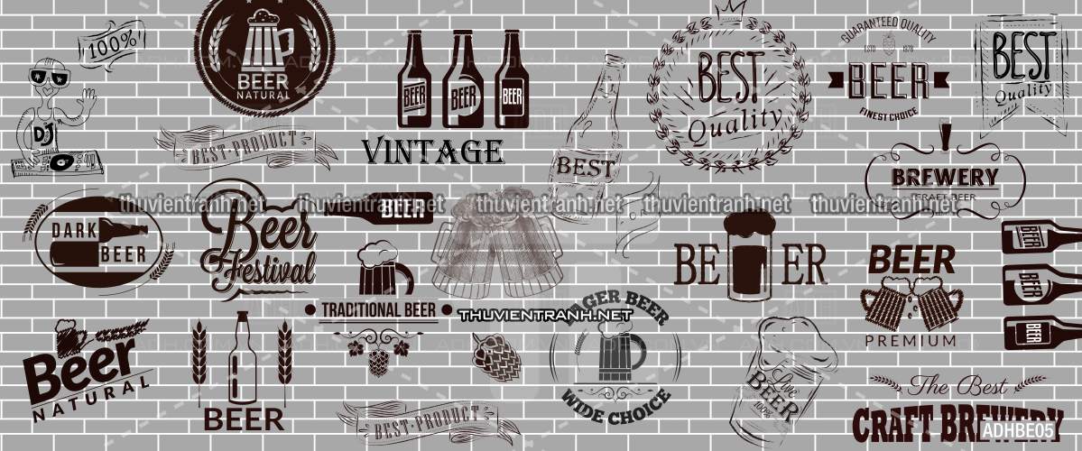 Tranh dán tường Quán Bia- Quán Nhậu - Tranh tường chất lượng cao