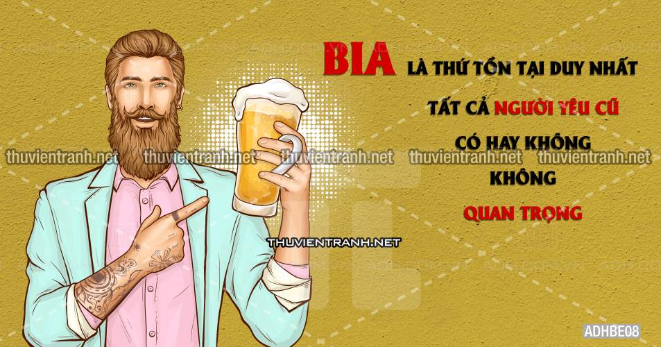 Tranh dán tường Quán Bia- Quán Nhậu - Tranh tường chất lượng cao