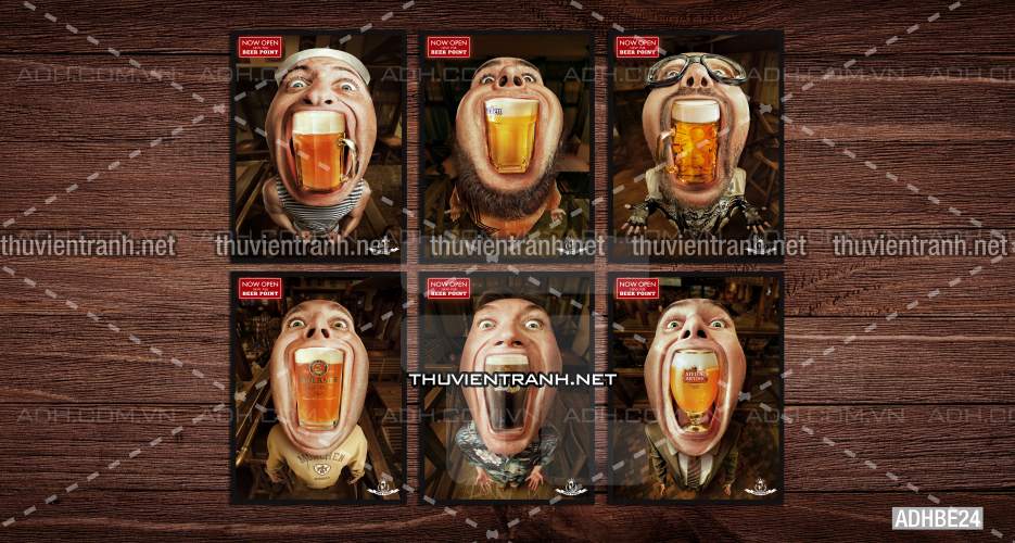 Tranh dán tường Quán Bia- Quán Nhậu - Tranh tường chất lượng cao