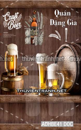Tranh dán tường Quán Bia- Quán Nhậu - Tranh tường chất lượng cao