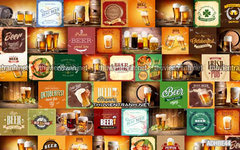 Tranh dán tường Quán Bia- Quán Nhậu - Tranh tường chất lượng cao