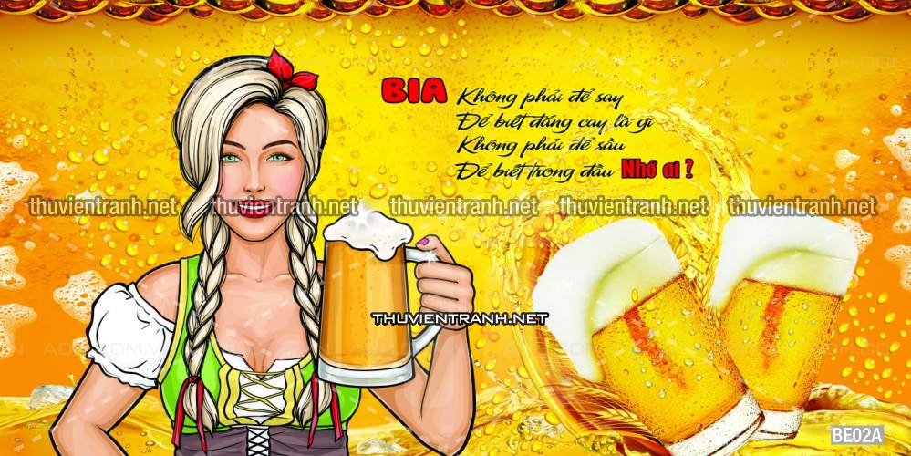Tranh dán tường Quán Bia- Quán Nhậu - Tranh tường chất lượng cao