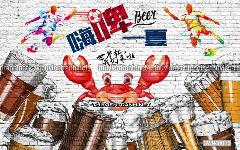  Tranh dán tường Quán Bia- Quán Nhậu - Tranh tường chất lượng cao