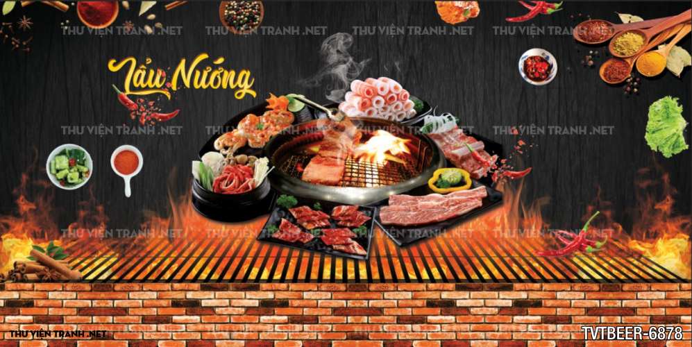 Tranh dán tường Quán Bia- Quán Nhậu  - Tranh tường chất lượng cao