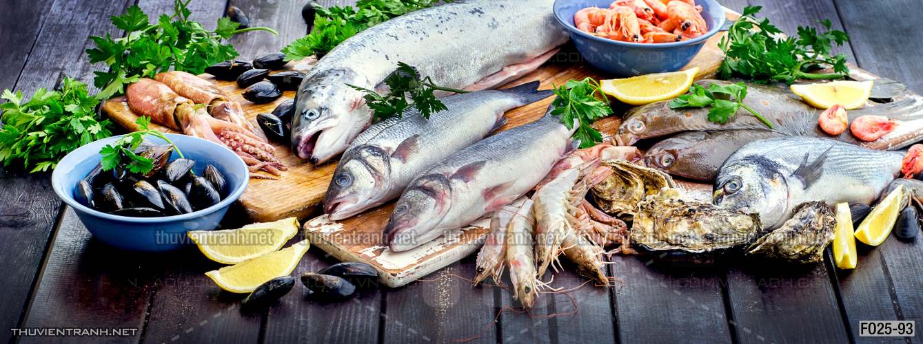 Tranh tường Quán hải sản - Tranh tường chất lượng cao