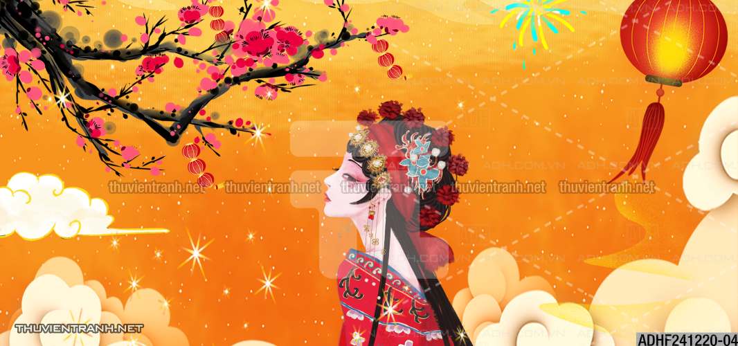 Tranh dán tường quán ăn lẩu nướng - Tranh tường chất lượng cao