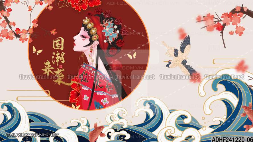 Tranh dán tường quán ăn lẩu nướng - Tranh tường chất lượng cao