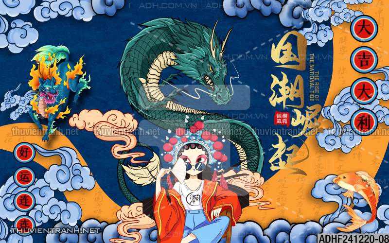 Tranh dán tường quán ăn lẩu nướng - Tranh tường chất lượng cao