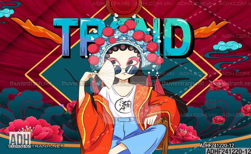 Tranh dán tường quán ăn lẩu nướng - Tranh tường chất lượng cao