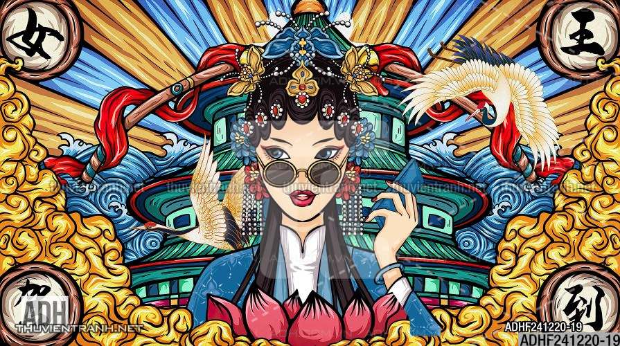 Tranh dán tường quán ăn lẩu nướng - Tranh tường chất lượng cao