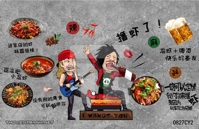 Tranh dán tường quán ăn Vặt, Pizza - Tranh tường chất lượng cao