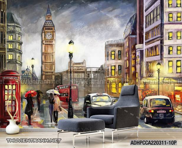 Tranh dán tường Phong cảnh Tháp London - Tranh tường chất lượng cao