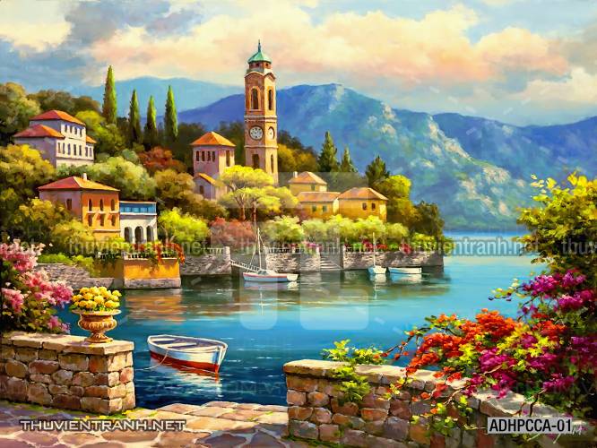  Phong cảnh Châu âu, Tranh vẽ Phong Cảnh Châu Âu - Tranh tường chất lượng cao