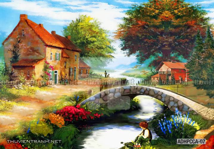  Phong cảnh Châu âu, Tranh vẽ Phong Cảnh Châu Âu - Tranh tường chất lượng cao