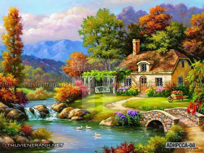  Phong cảnh Châu âu, Tranh vẽ Phong Cảnh Châu Âu - Tranh tường chất lượng cao